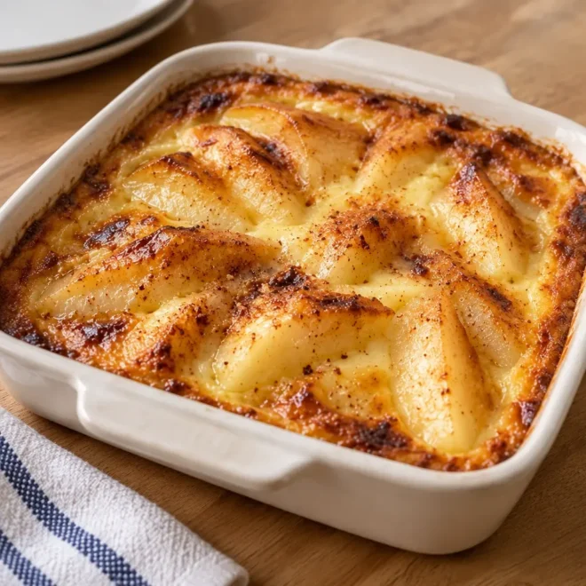 Poires aux œufs au lait : recette facile