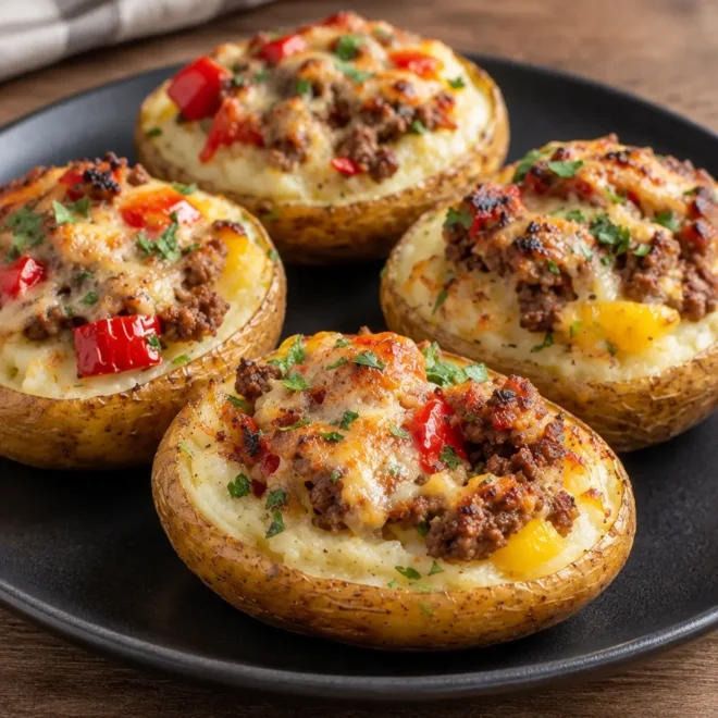 Pommes de terre farcies : recette facile au four