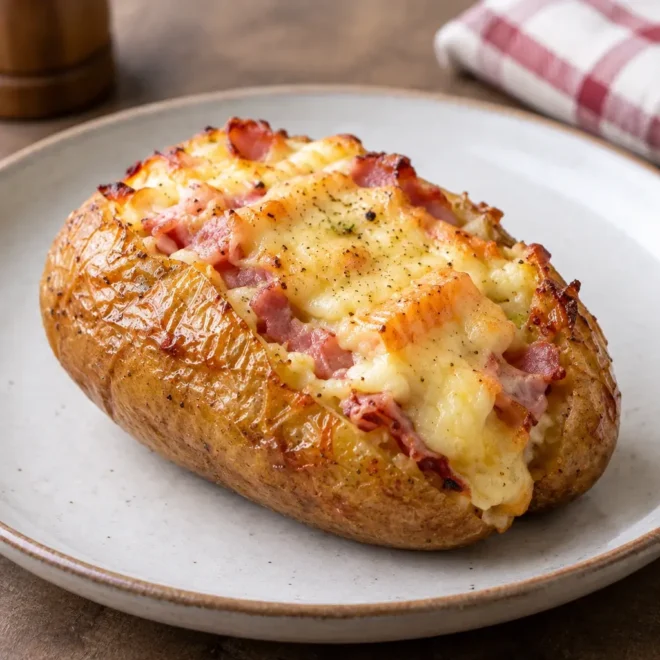 Pommes de terre farcies, crémeuses et bien gratinées