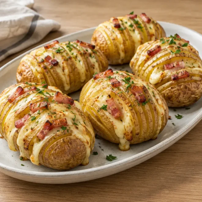 Pommes de terre Hasselback : recette au reblochon