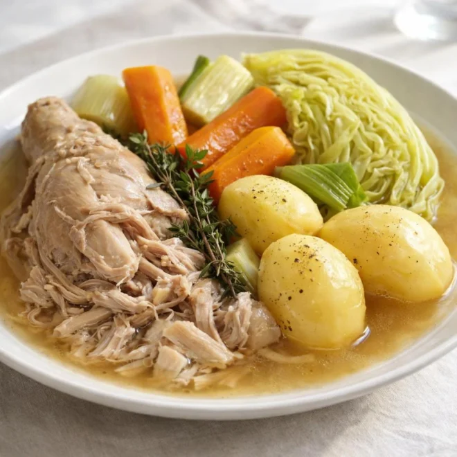 Recette pot-au-feu à la cuisse de dinde : bouillon savoureux