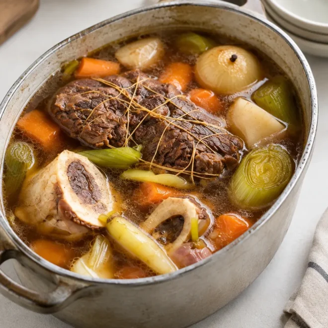 Pot-au-feu facile : bœuf fondant et bouillon