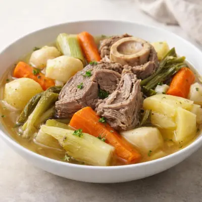 Recette pot-au-feu léger classique : bœuf & légumes