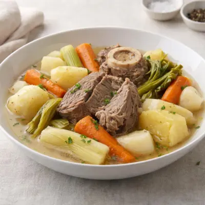 Recette pot-au-feu léger classique au bœuf fondant