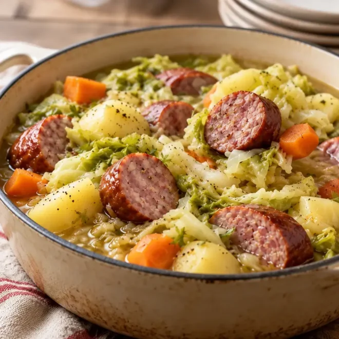 Potée au chou et à la saucisse facile