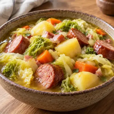 Potée au chou et à la saucisse facile