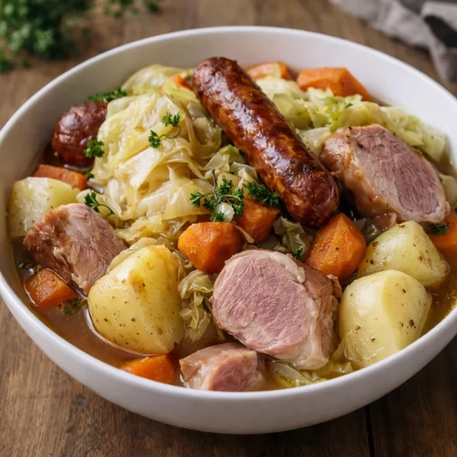 Potée auvergnate traditionnelle : recette mijotée aux viande