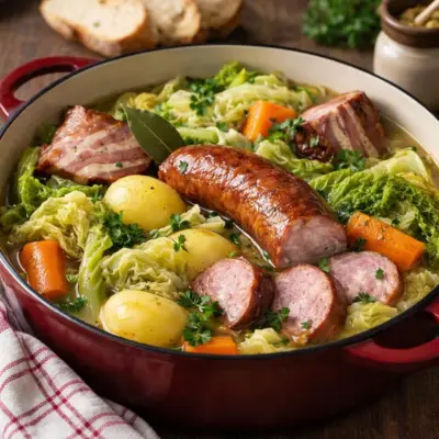 Potée franc-comtoise à la saucisse de Morteau, mijotée