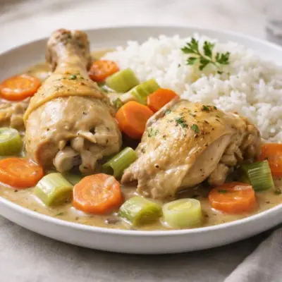 Poule au riz de la mère Michèle : sauce onctueuse