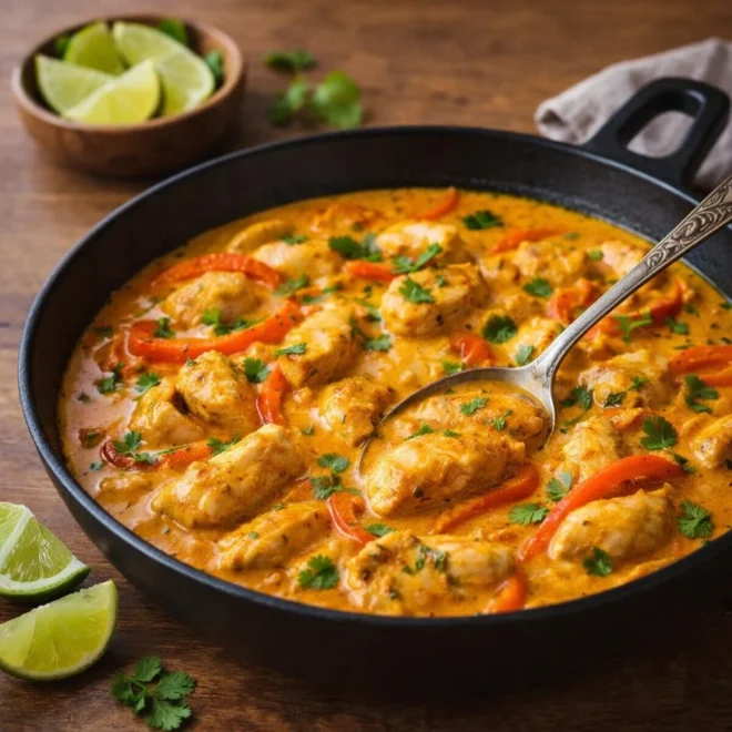 Poulet au curry lait de coco facile, recette 45 min