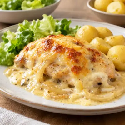Poulet au maroilles : recette crémeuse au four