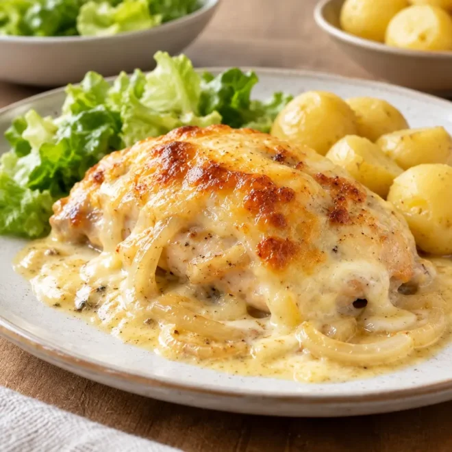 Poulet au maroilles, crémeux et bien gratiné