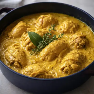 Recette poulet coco réunionnais curcuma gingembre