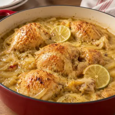 Poulet crémeux au citron : recette facile
