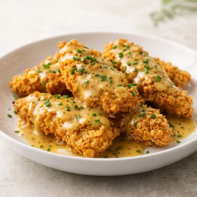 Recette poulet croustillant Corn Flakes miel moutarde
