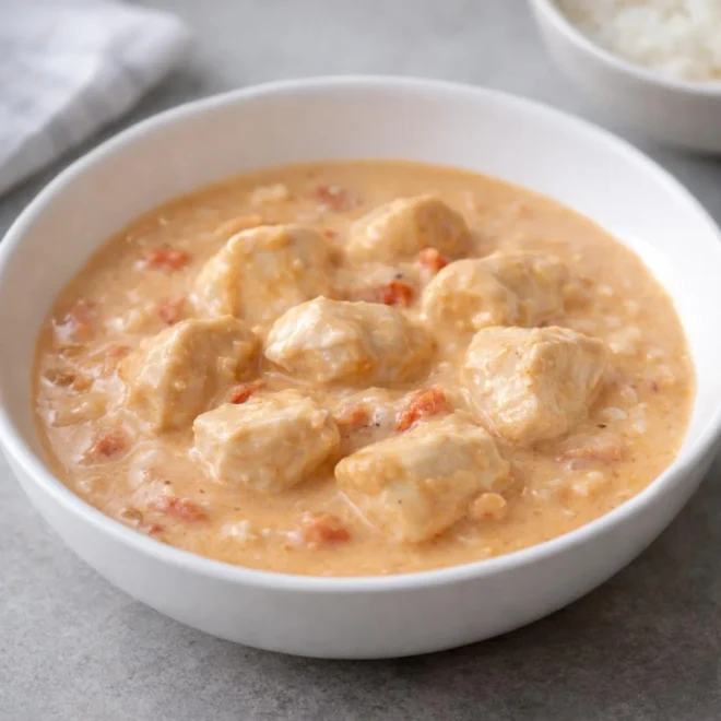 poulet malgache au lait de coco crémeux au Philadelphia