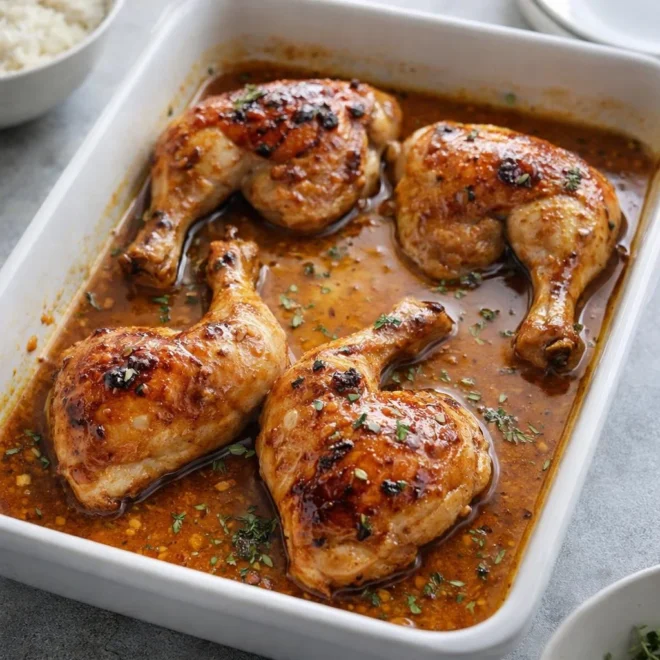 Poulet au miel et moutarde au four : sucré-salé