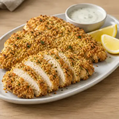 Poulet pané citron-parmesan facile et croustillant