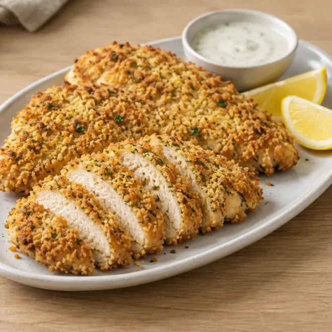 Poulet pané citron-parmesan facile et croustillant