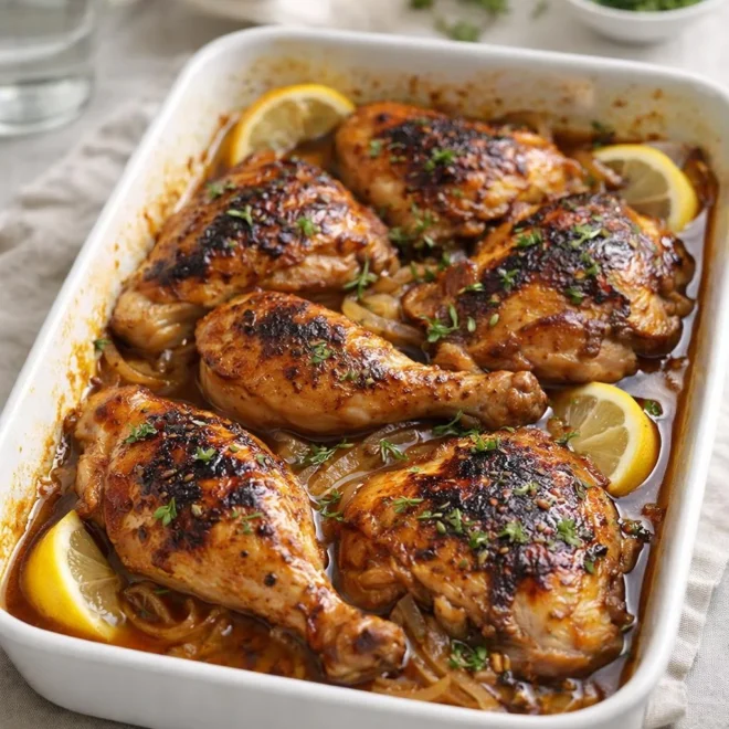 Marinade poulet ail citron herbes : poulet rôti juteux