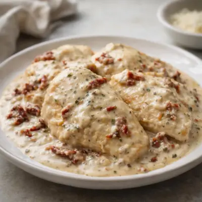 recette poulet sauce crémeuse parmesan tomates séchées