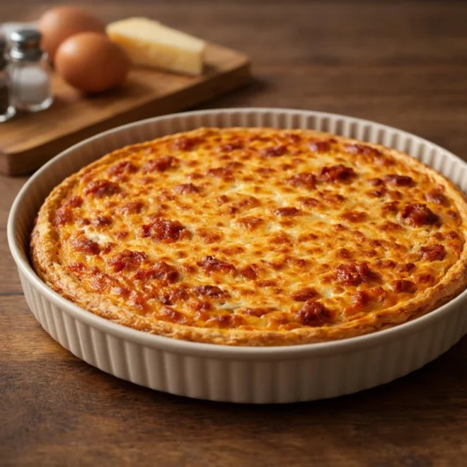 Recette quiche au chorizo classique (pâte feuilletée)