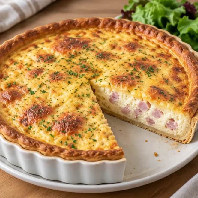 Quiche au jambon et au fromage facile