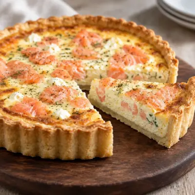 Quiche au saumon et Boursin facile et crémeuse