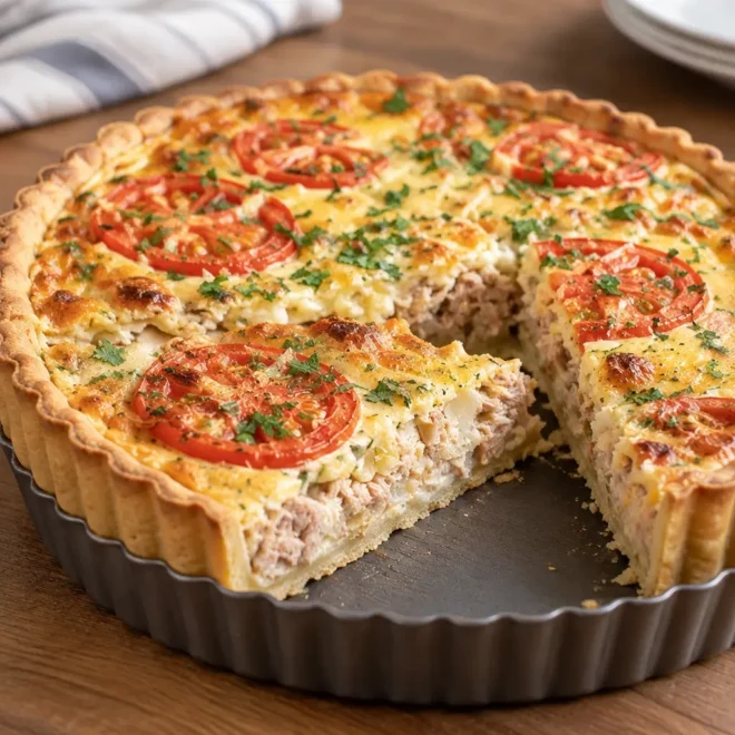 Quiche au thon et aux tomates facile