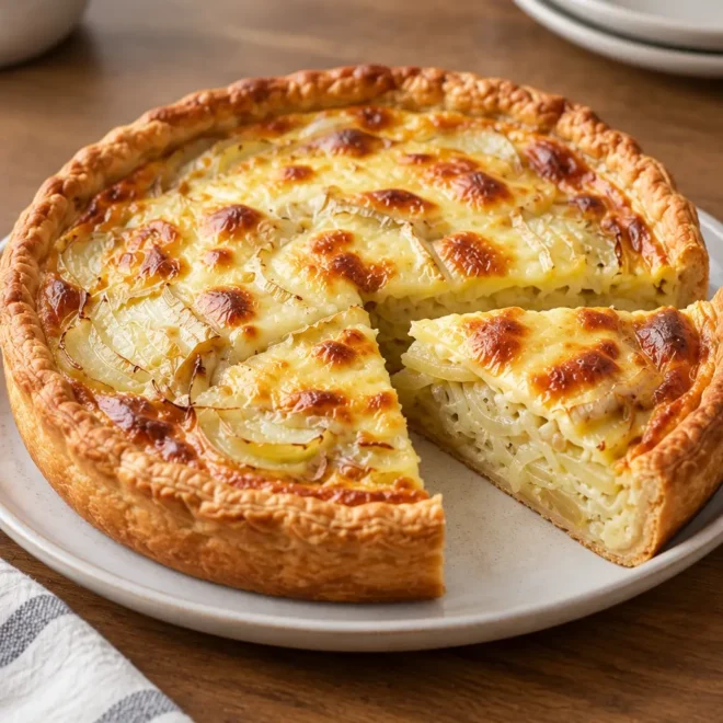 Quiche aux oignons : recette facile et fondante