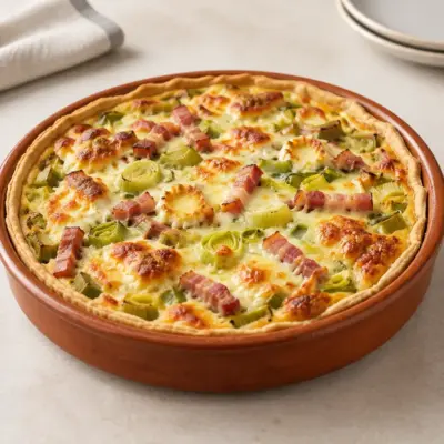 Quiche aux poireaux facile et fondante