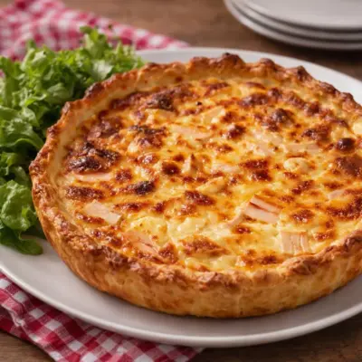 Quiche au blanc de dinde et Vache qui rit facile