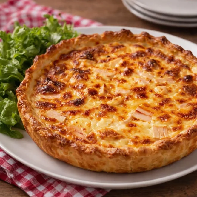 Quiche au blanc de dinde et Vache qui rit facile