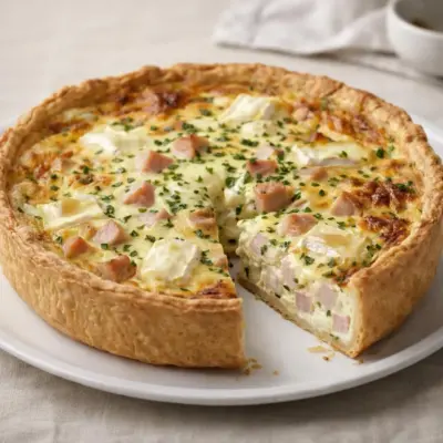Quiche au blanc de dinde et Vache qui rit