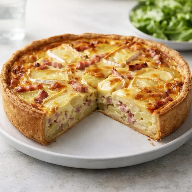 Quiche façon tartiflette au reblochon : fondante et gourmand