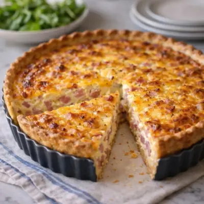 Quiche jambon cheddar : cœur moelleux & cheddar fondant