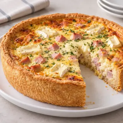 Quiche jambon fromage facile et moelleuse