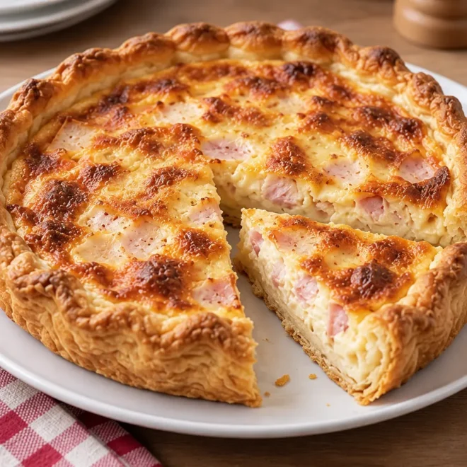 Quiche jambon fromage : recette facile et crémeuse