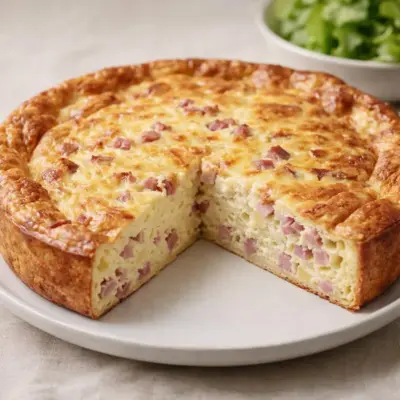 Quiche lorraine légère sans pâte (express)