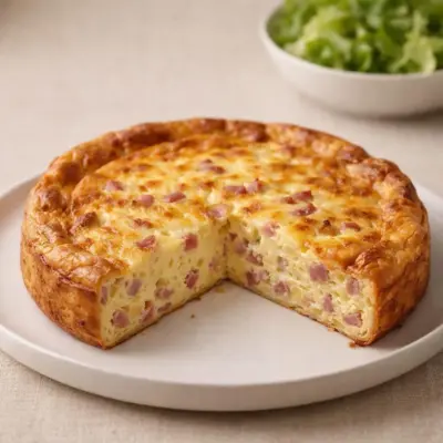 Quiche lorraine légère sans pâte aux lardons