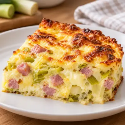 Quiche poireaux jambon fromage : recette facile