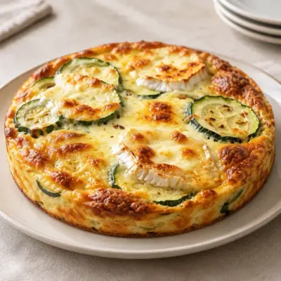 Quiche sans pâte : courgettes et chèvre