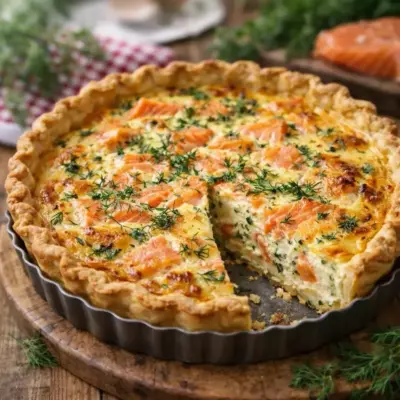 Quiche au saumon fumé et boursin : facile et onctueuse