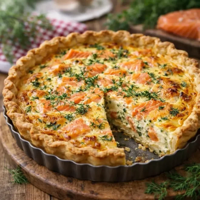Quiche au saumon fumé et boursin : facile et onctueuse