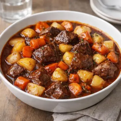 Ragoût de bœuf aux légumes racines fondant