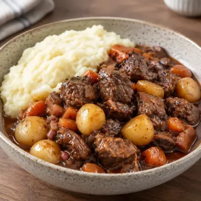 Recette bœuf bourguignon fondant et familial