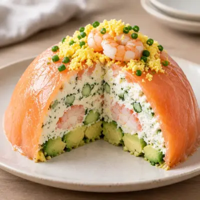Recette dôme de saumon : entrée froide facile
