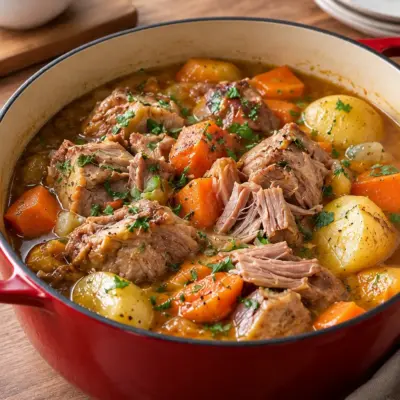 Recette échine de porc fondante au vin blanc