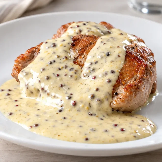 Recette médaillons de porc à la sauce au poivre