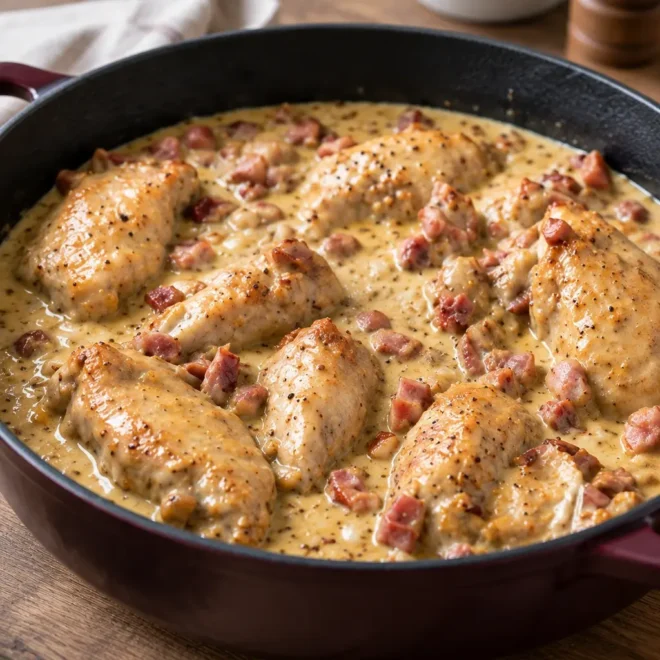 Recette poulet à la crème facile en cocotte